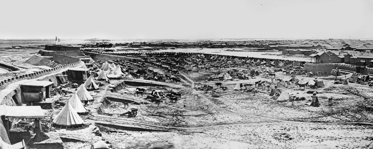Britské ležení v pevnostech Taku, Čína, 1860 od Felice Beato