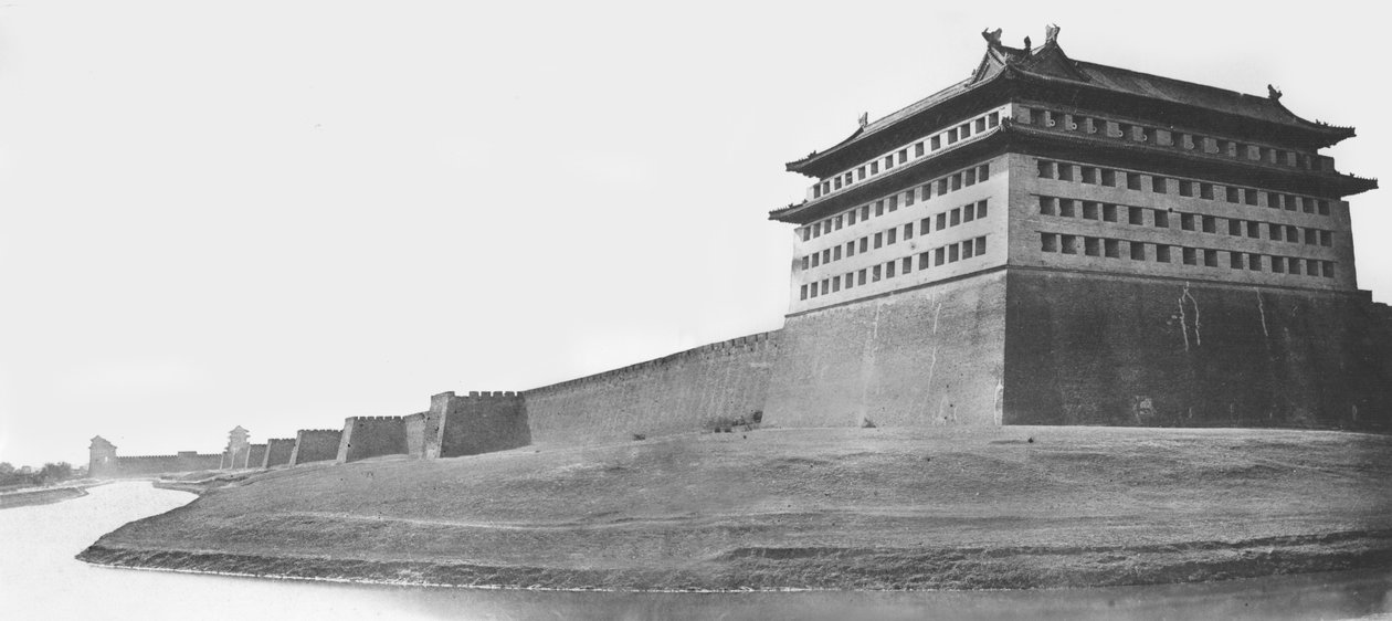 Severní a východní roh pekingské zdi, 1860 od Felice Beato