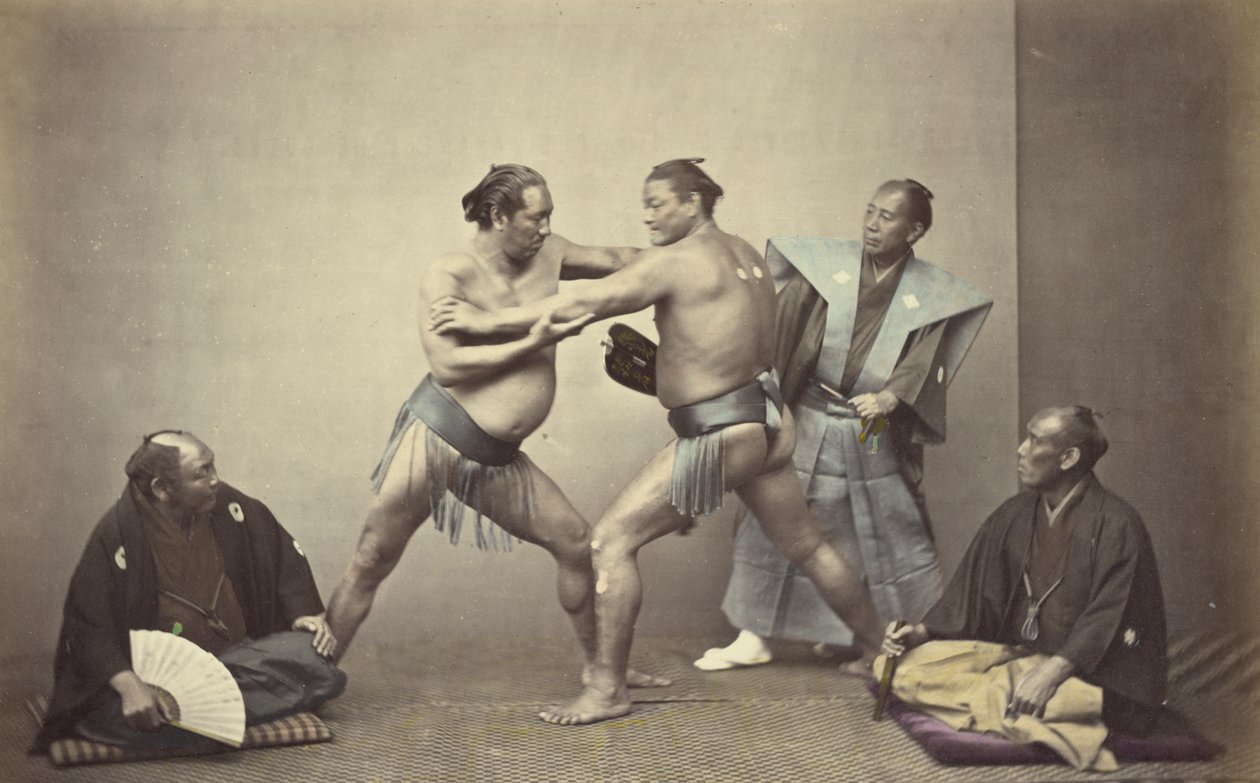 Zástupci Nio, japonský Herkules od Felice Beato