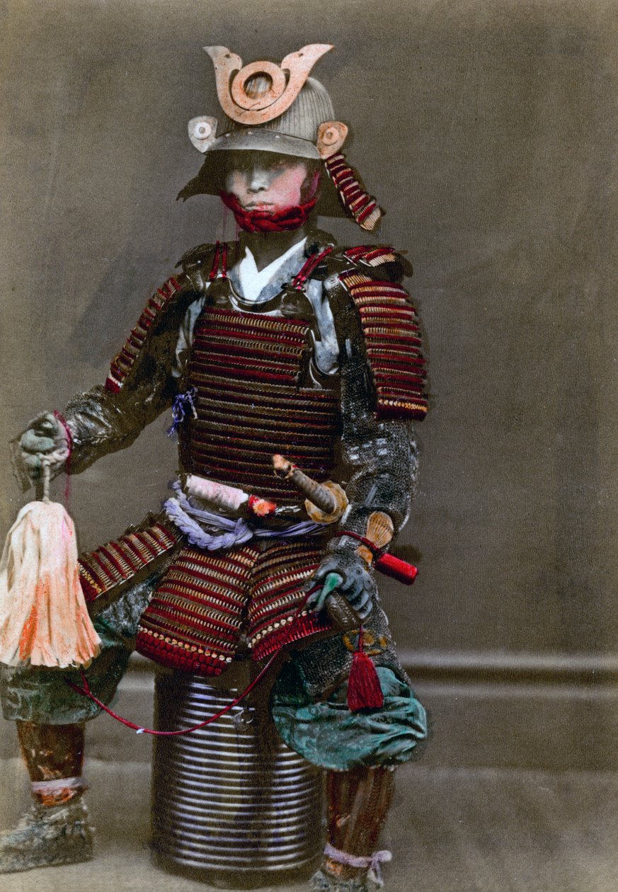 Samuraj v brnění, Japonsko, 1882 od Felice Beato