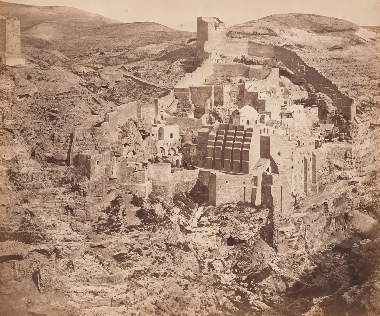 Klášter Mar Saba od Felice Beato