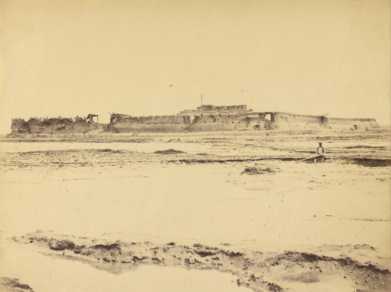 Exteriér řeky North Fort Peiko zobrazující anglický a francouzský vchod, 21. srpna 1860 od Felice Beato