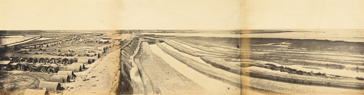 Interiér pevnosti South Taku s místem přistání, 25. června 1859 od Felice Beato
