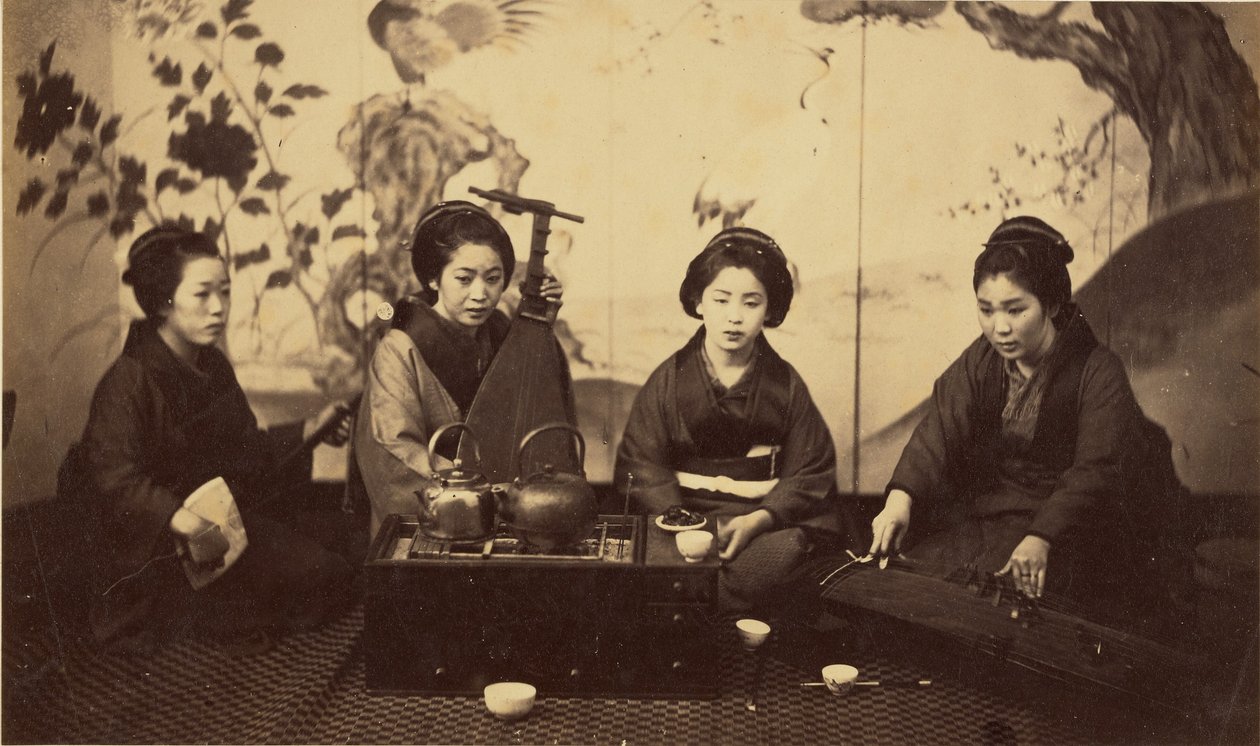 [Japonská hudební párty] od Felice Beato