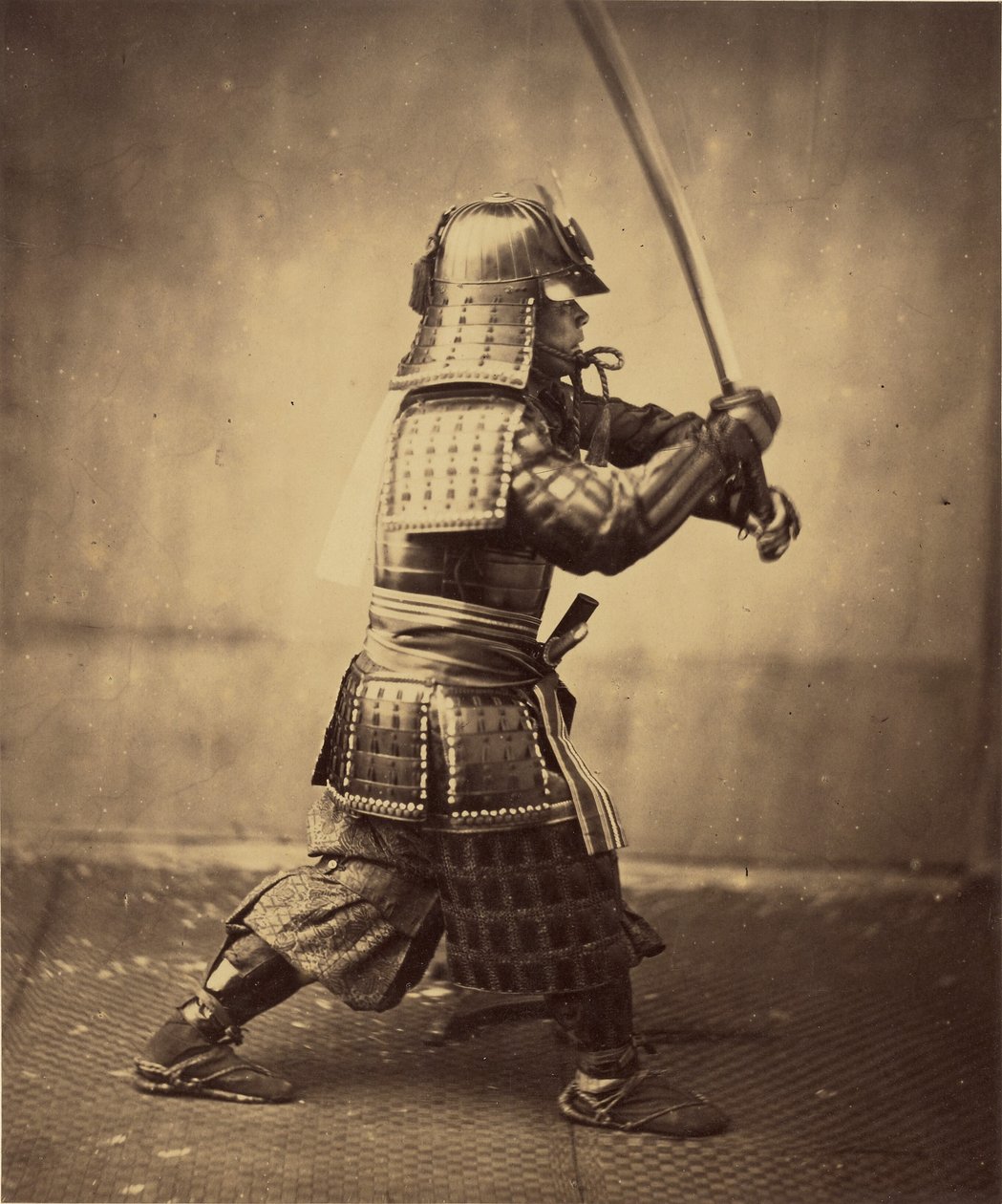 [Japonský válečník v brnění] od Felice Beato