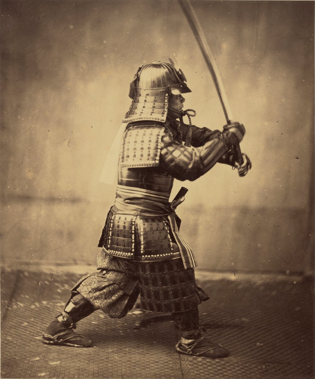 Japonský válečník ve zbroji, 1865-7 od Felice Beato