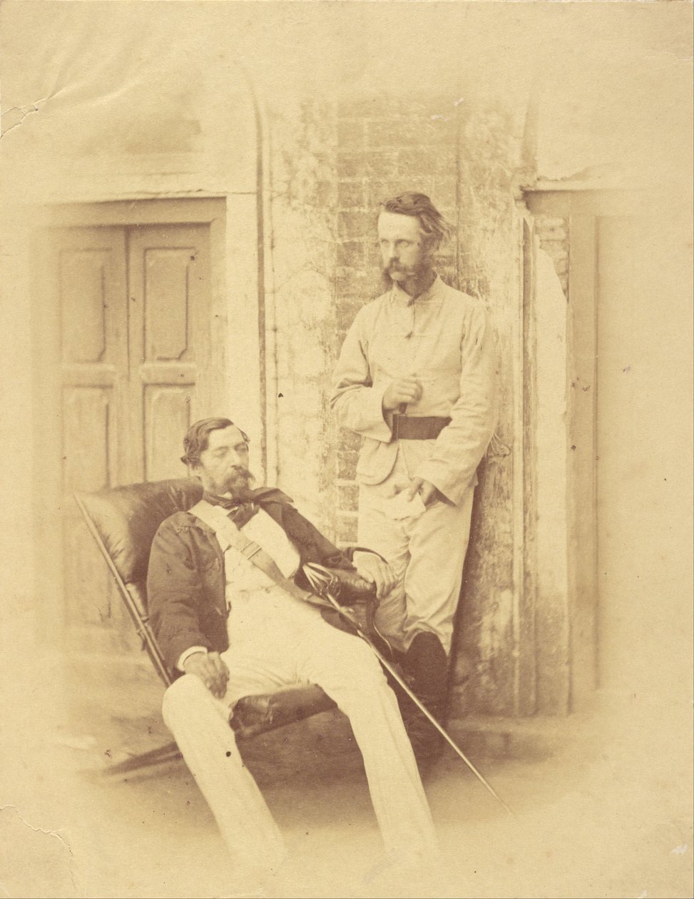 Generálmajor Sir Robert Napier a podplukovník William Wilberforce Harris Greathed, Bengálsko od Felice Beato