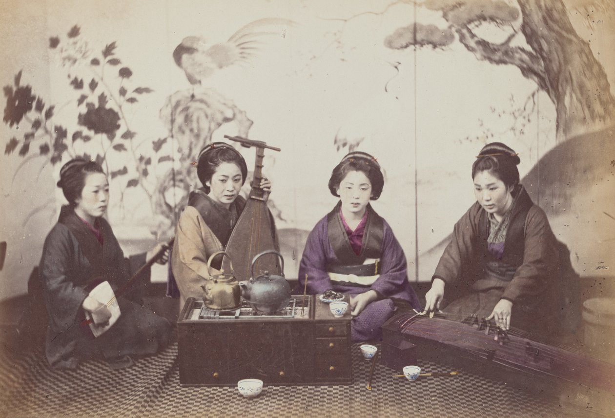 Hudební večírek, 1868. od Felice Beato