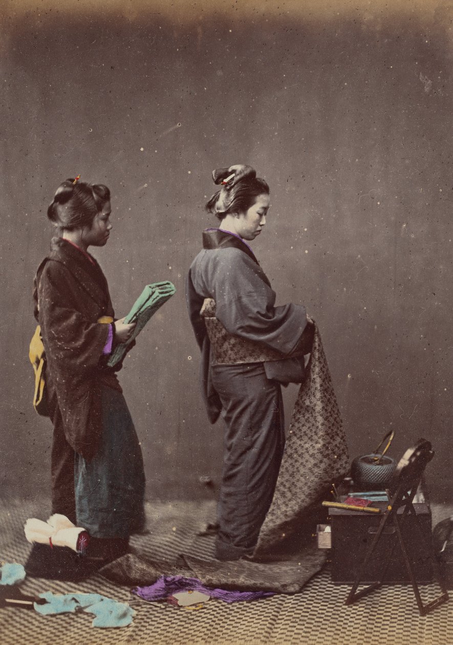 Nasazování na Obi nebo Girdle, 1868. od Felice Beato