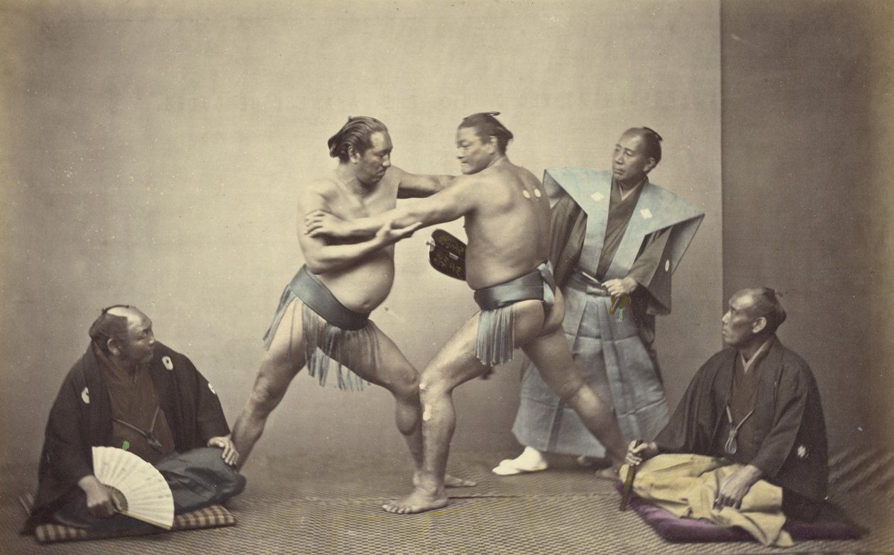 Zástupci společnosti Nio, japonského Herkula od Felice Beato