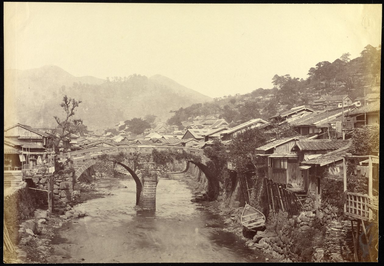 Kamenný most v Nagasaki od Felice Beato