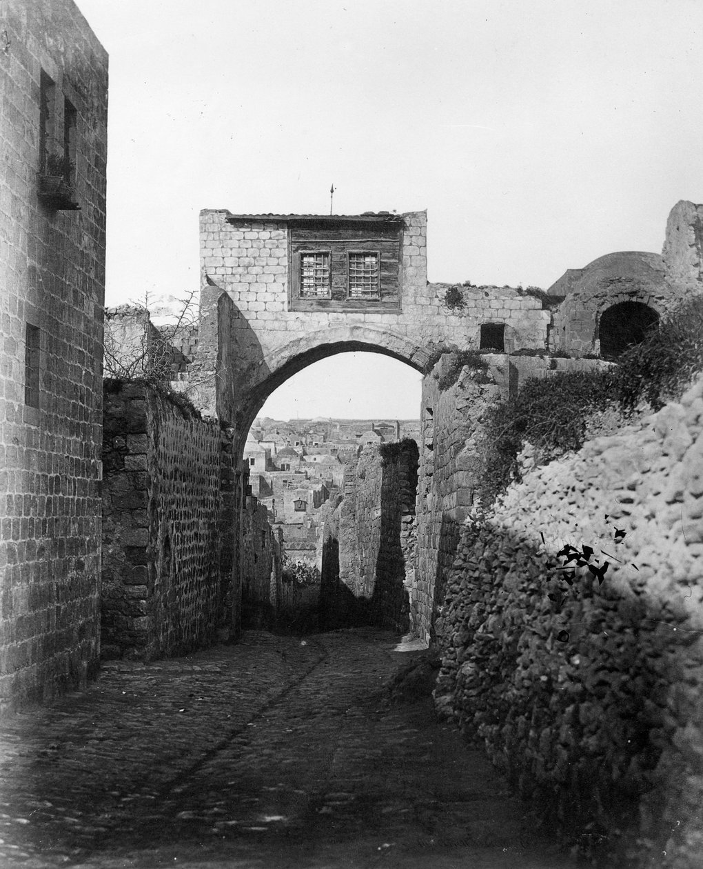 Oblouk Ecce Homo přes Via Dolorosa v Jeruzalémě, 1857 od Felice Beato