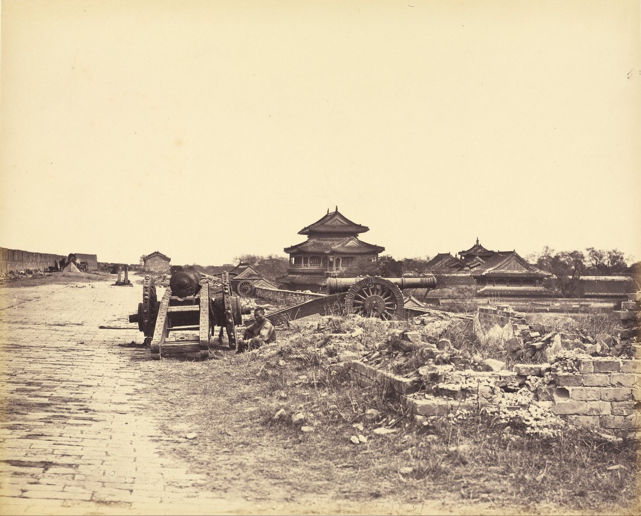 Vrchol zdi Pekingu od Felice Beato