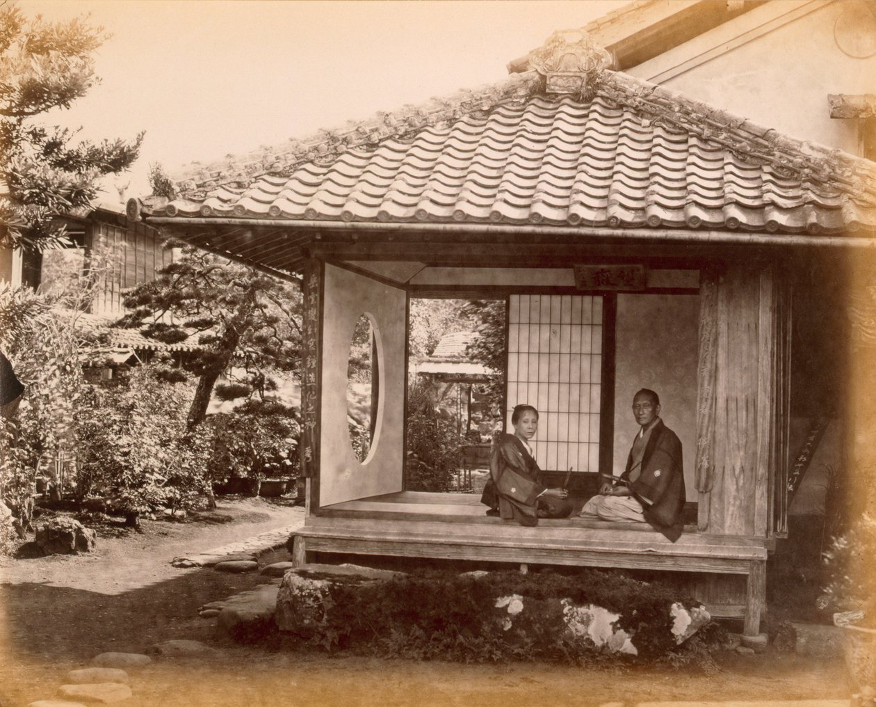 Tycoonova zastávka na Tocaido Hasa, 1868. od Felice Beato