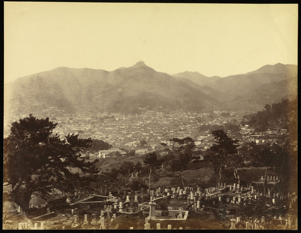 Pohled na Nagasaki z kopce Battery Hill od Felice Beato