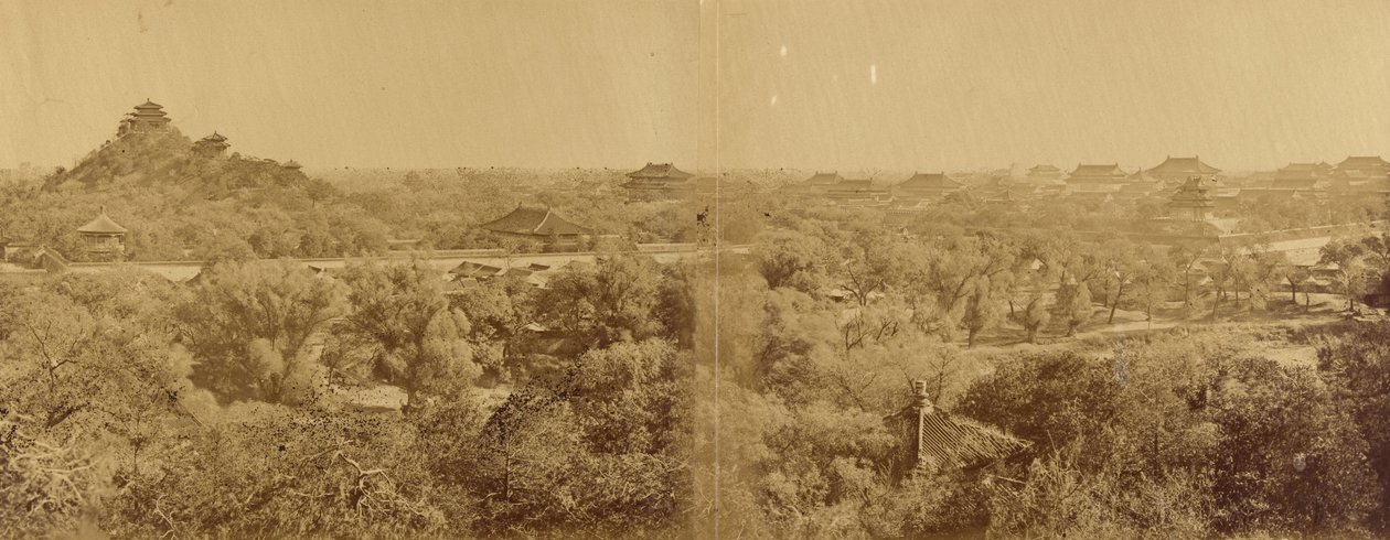 Pohled na císařský zimní palác v Pekinu, ukázka umělého mlýna, 29. října 1860 od Felice Beato