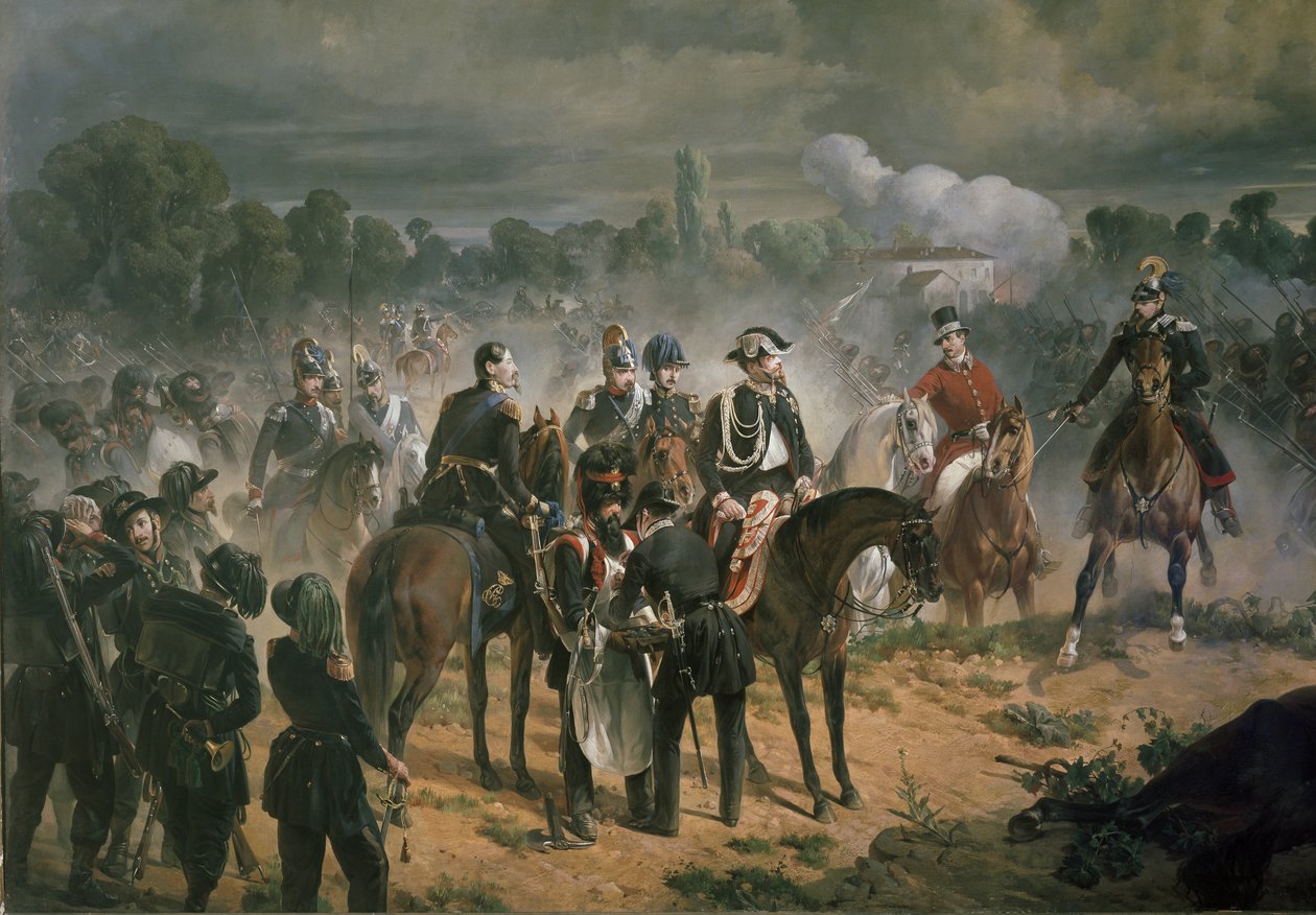 Bitva u Goita (olej na plátně) od Felice Cerruti Bauduc