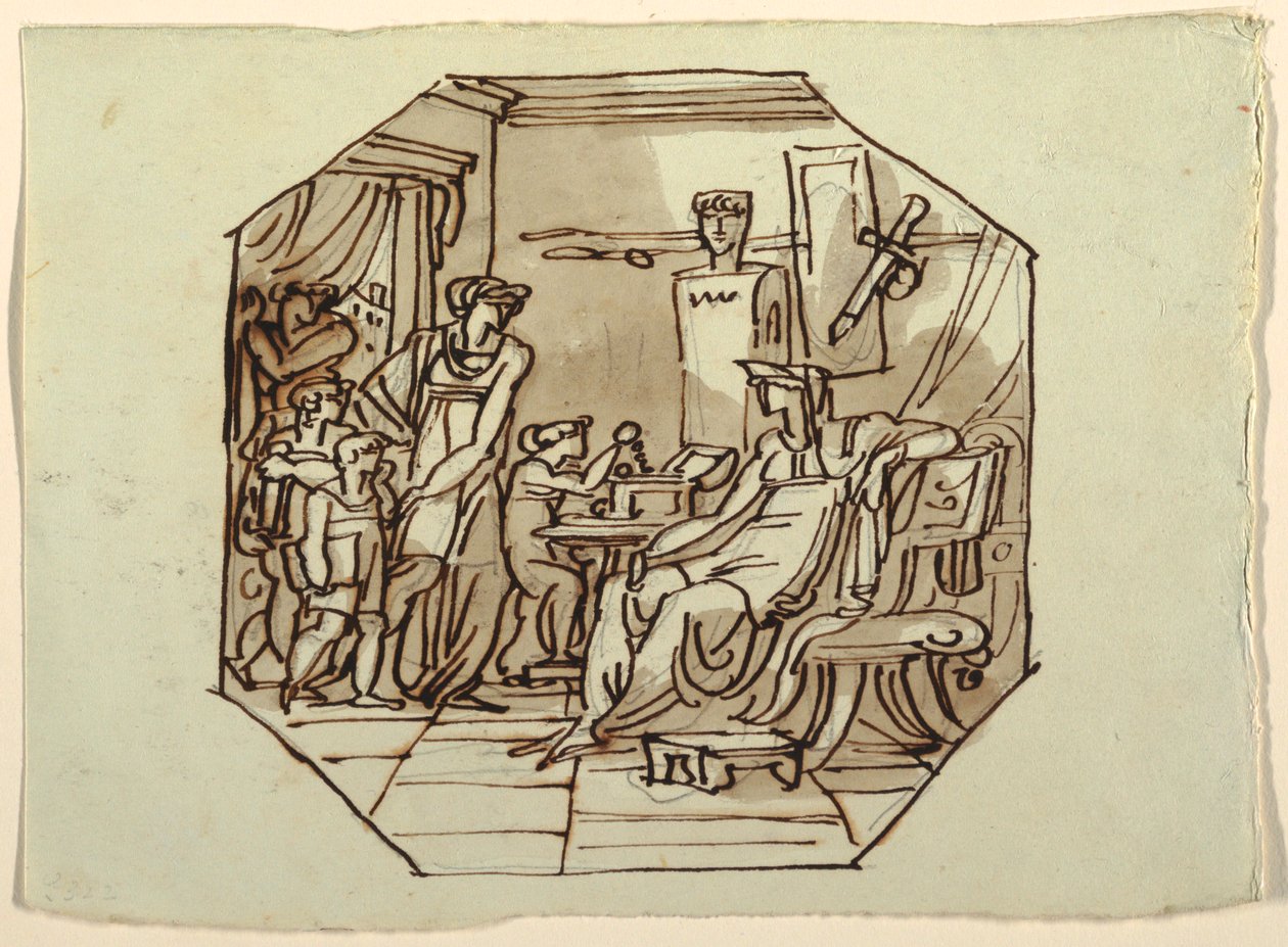 Cornelia, matka Gracchi, Palazzo Cavina, Faenza od Felice Giani