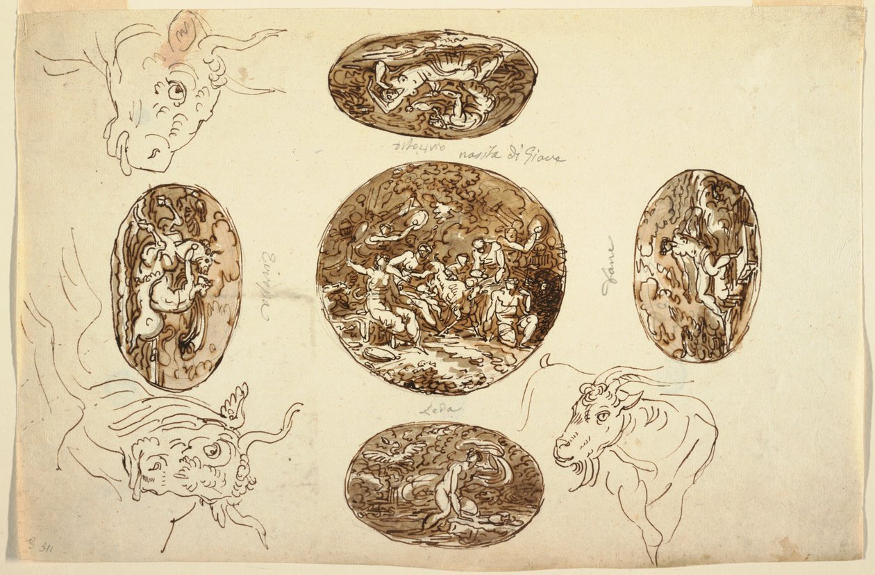 Deeds of Jupiter, pro strop od Felice Giani