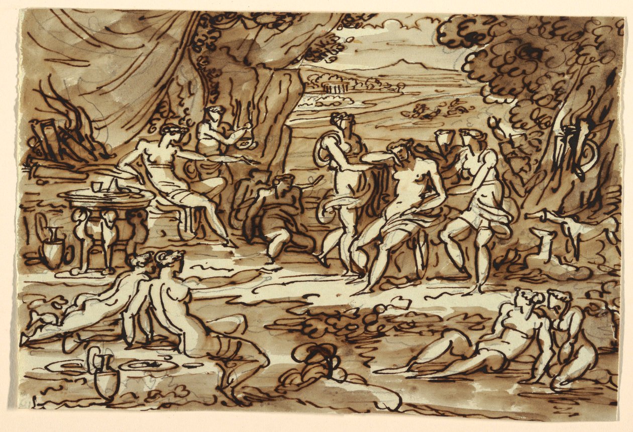 Diana a Callisto, Jídelna, Palazzo Rasponi, Ravenna od Felice Giani