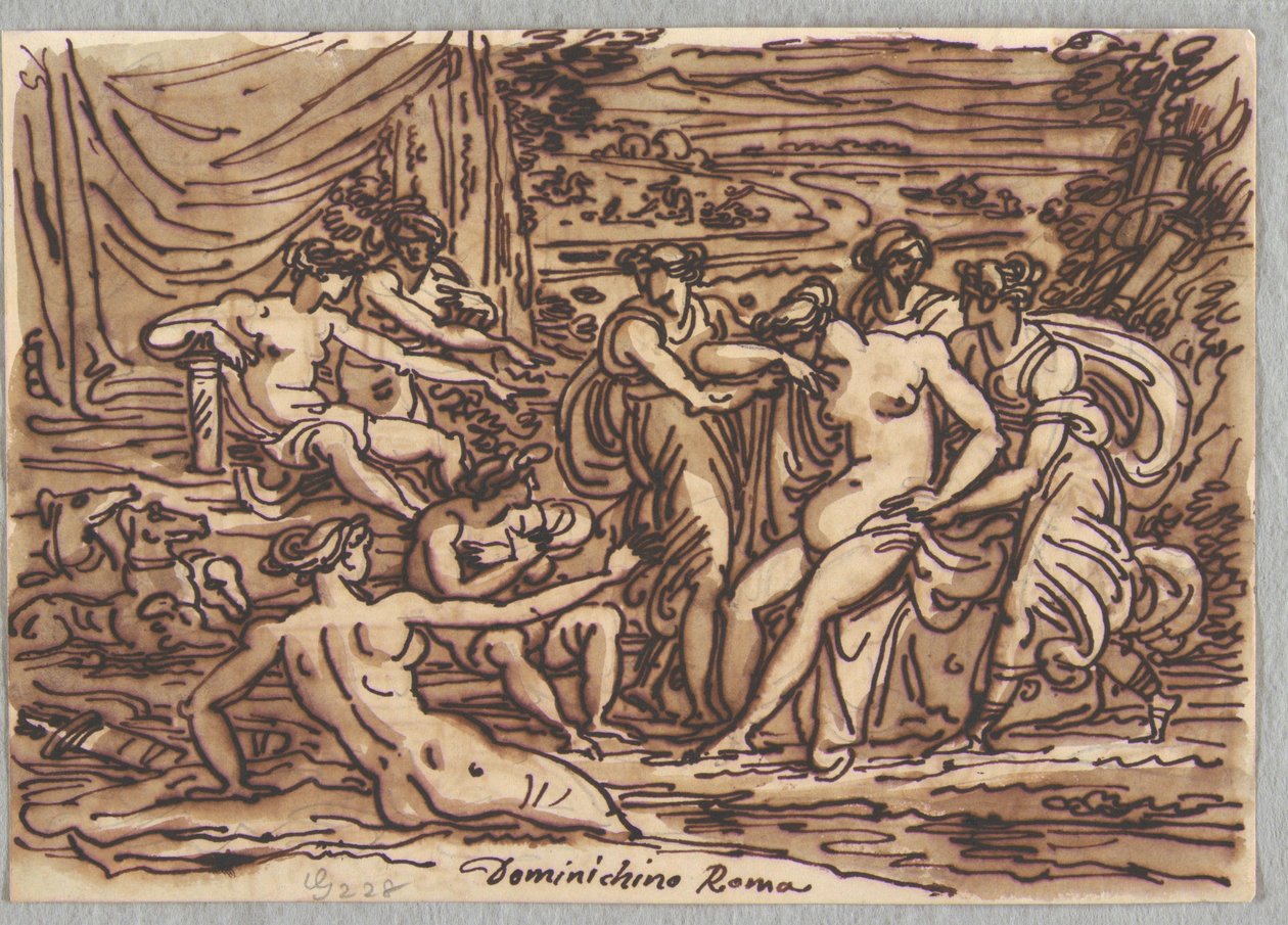 Diana a Callisto, po Domenichinovi od Felice Giani