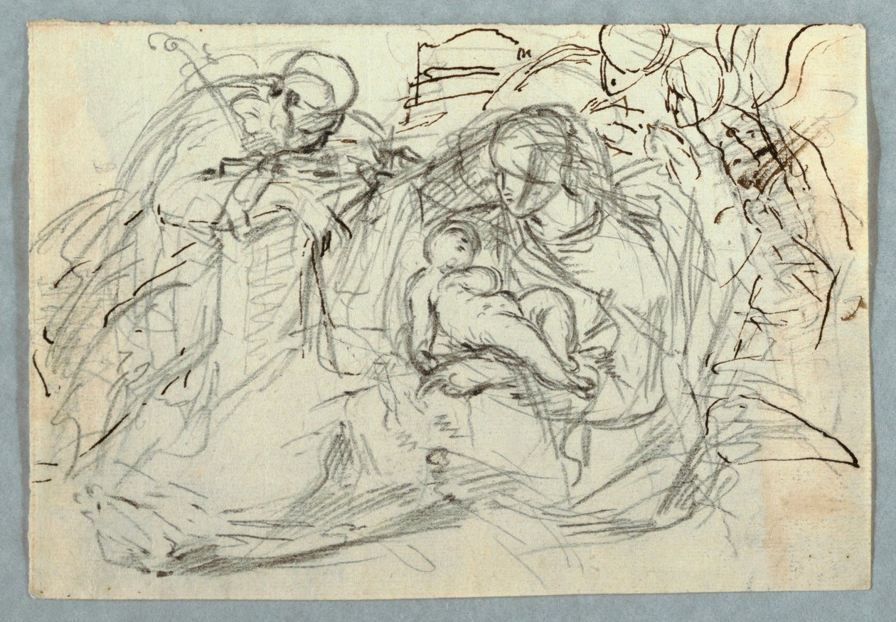 Kresba, Svatá rodina, 1800-1825 od Felice Giani