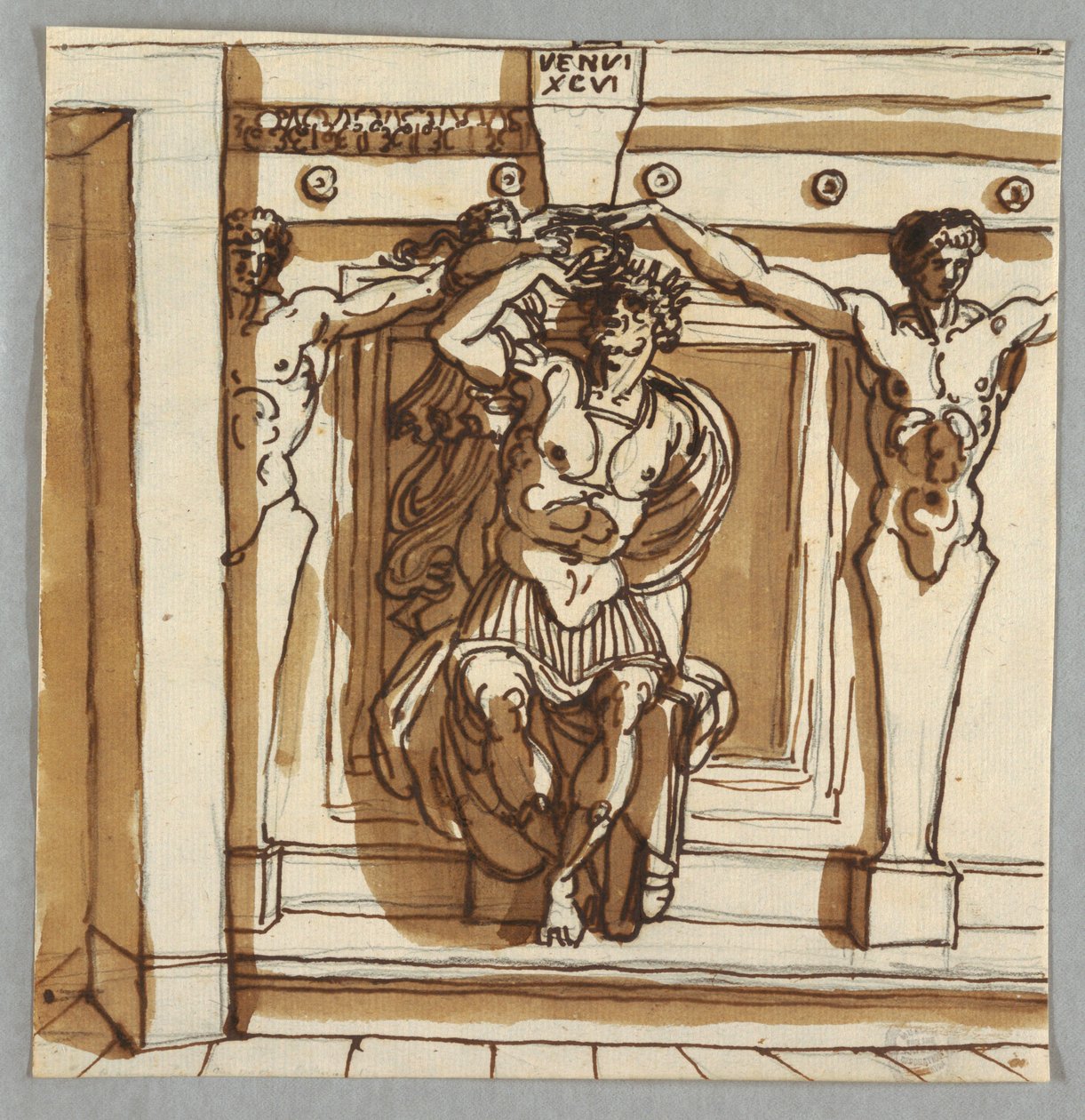 Godfrey de Bouillon, po Giulio Romano a Raphael Sanzio od Felice Giani