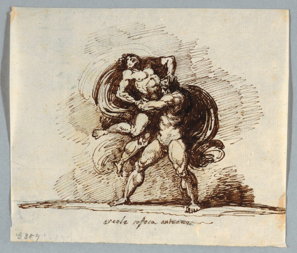 Herkules a Antaeus od Felice Giani