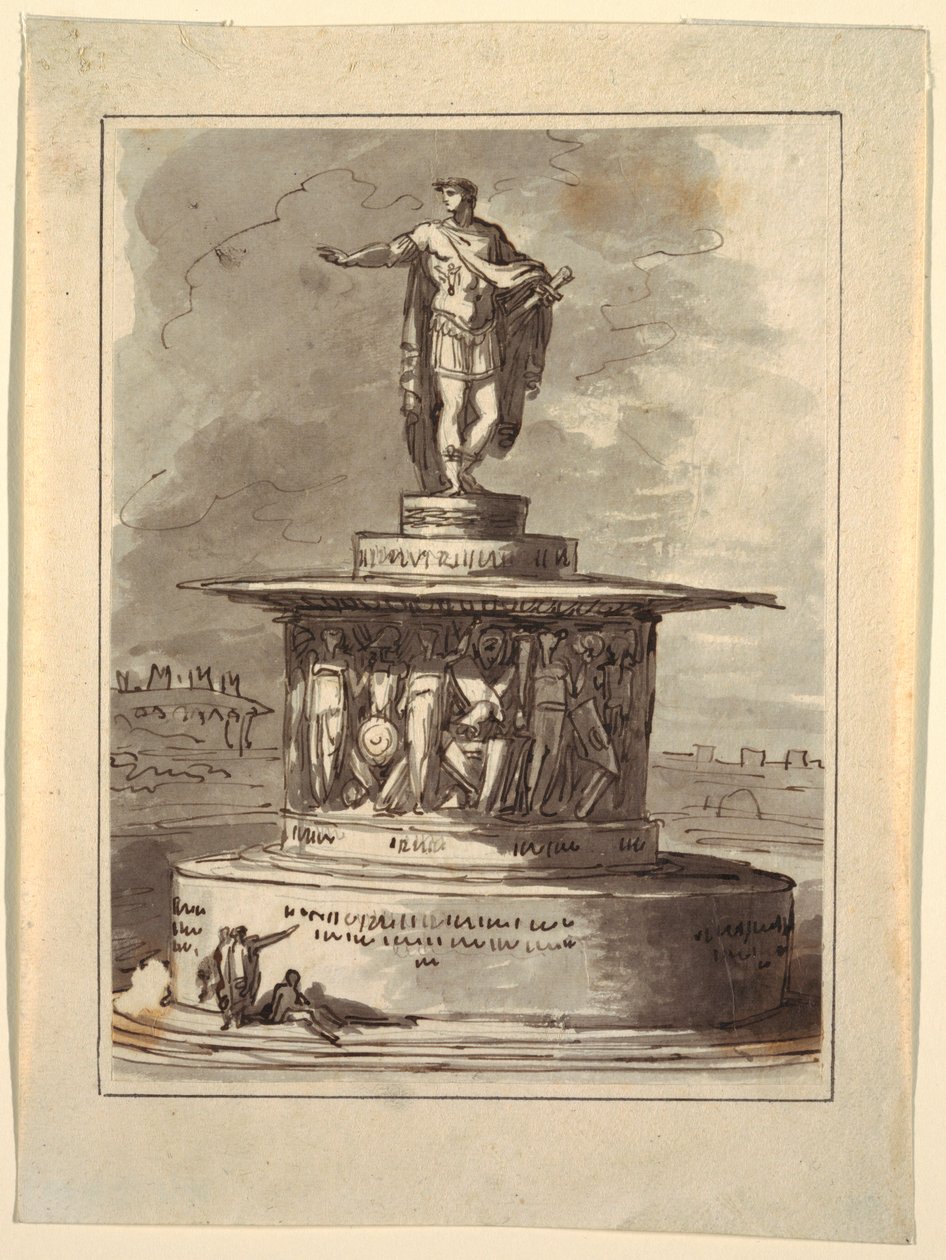 Projekt pomníku pro Foro Bonaparte, Milán, 1800 od Felice Giani