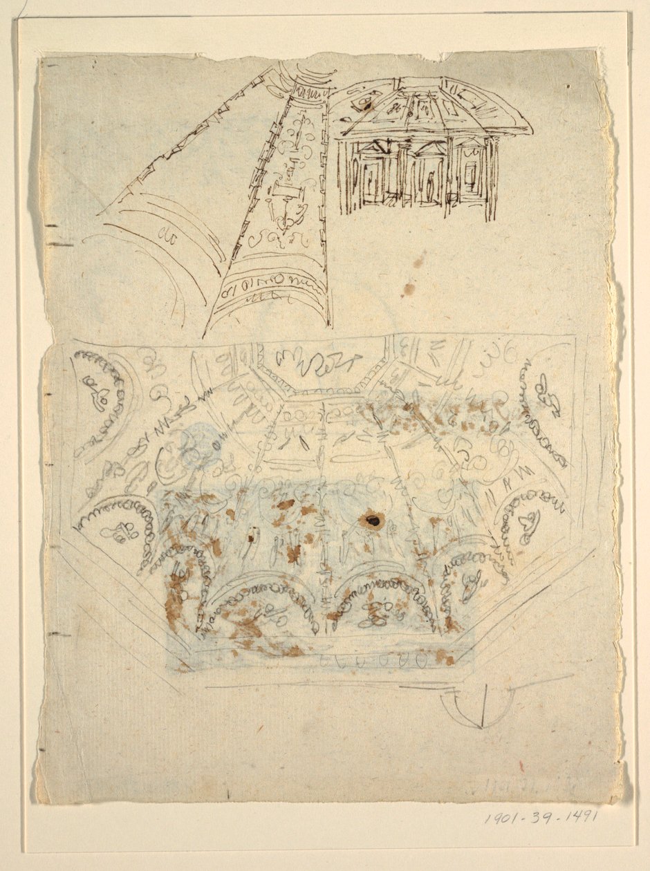 Studie pro pokoj Apollo, Palazzo Milzetti, Faenza od Felice Giani