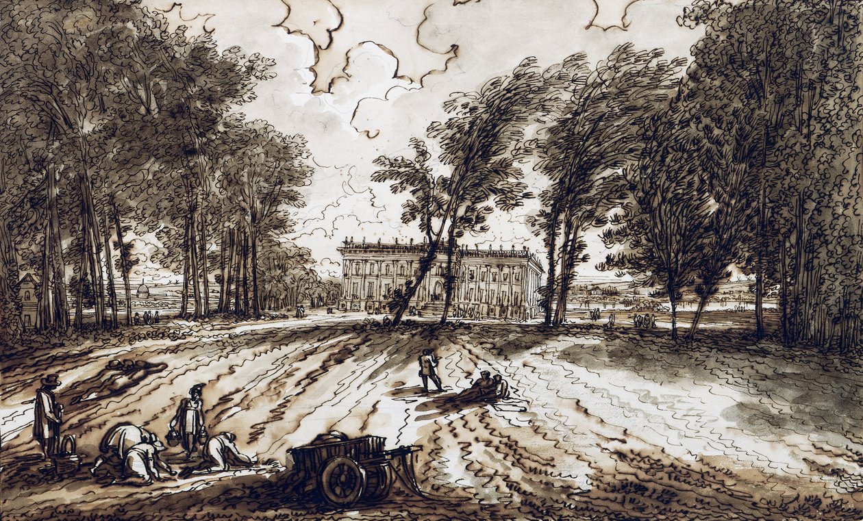 Pohled na Villa Aldini na Montmorency od Felice Giani