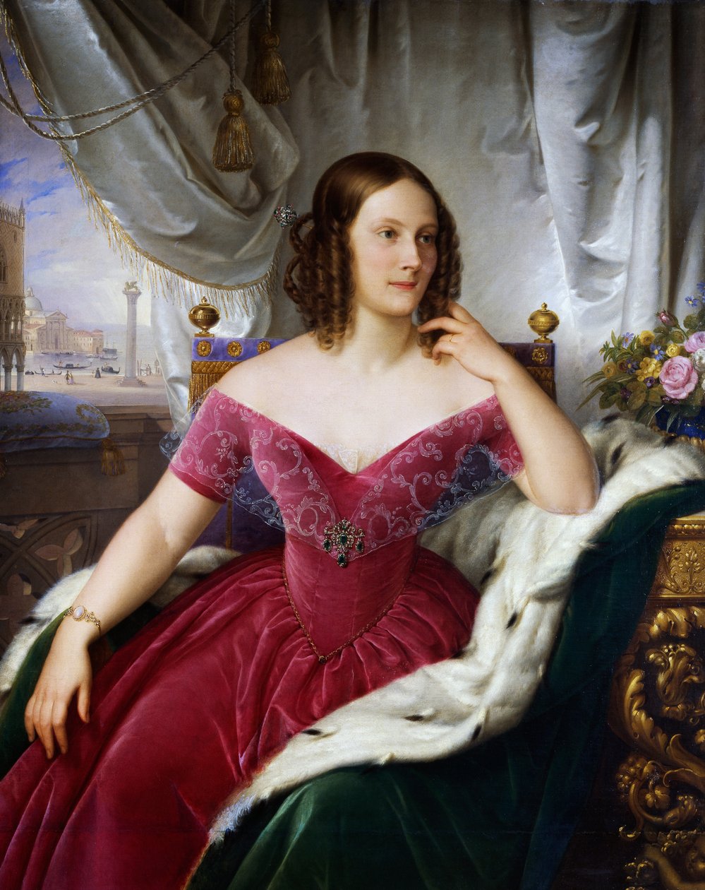 Portrét Marie Friederike Charlotte von Wurttemberg (Stoccarda od Felice Schiavoni