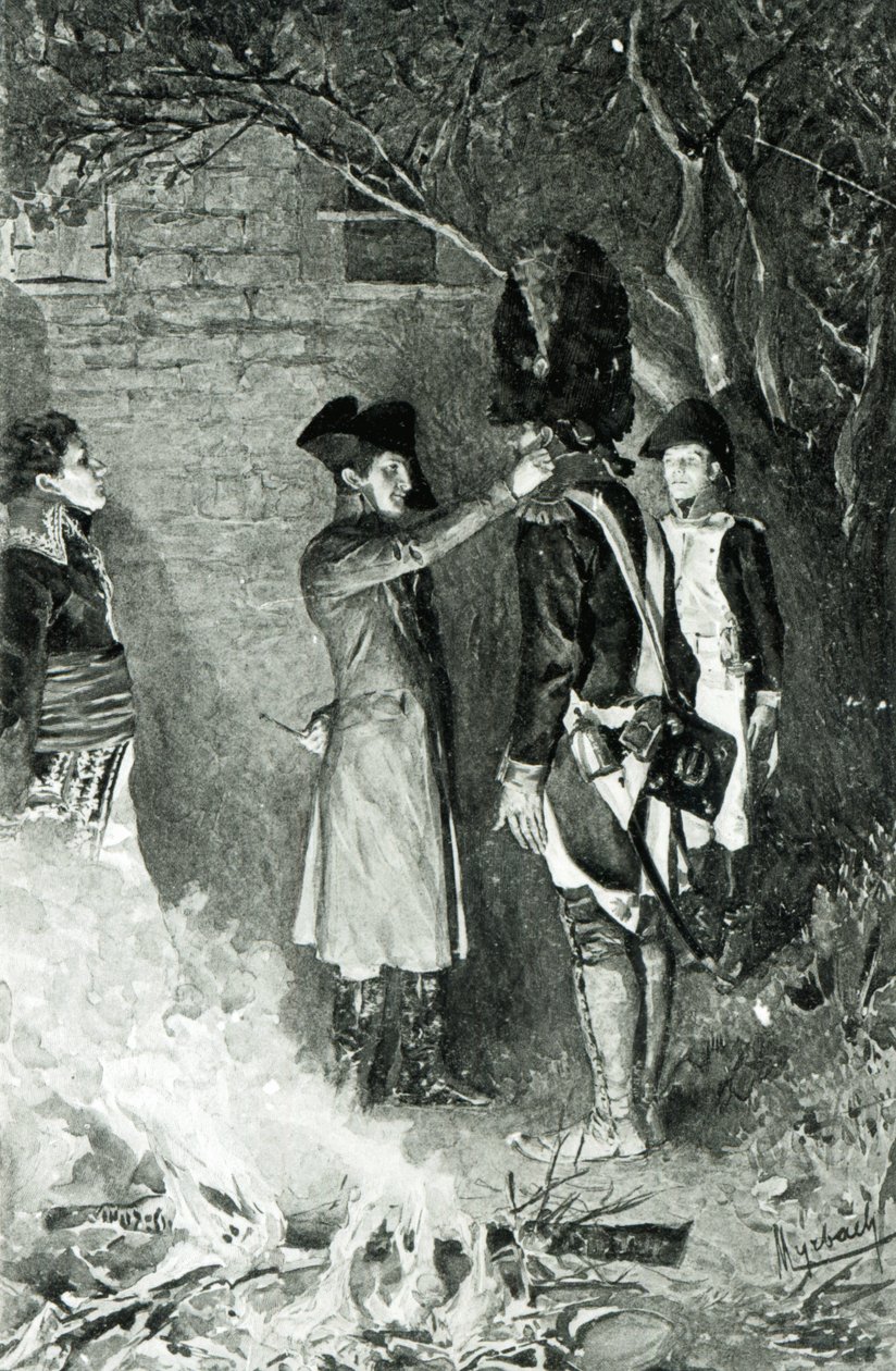 Napoleon a Coignet (tiskací stroj) od Felicien baron de Myrbach Rheinfeld