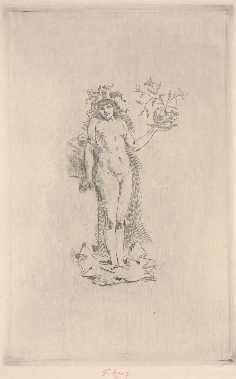 Taneční folie (lept) od Félicien Rops