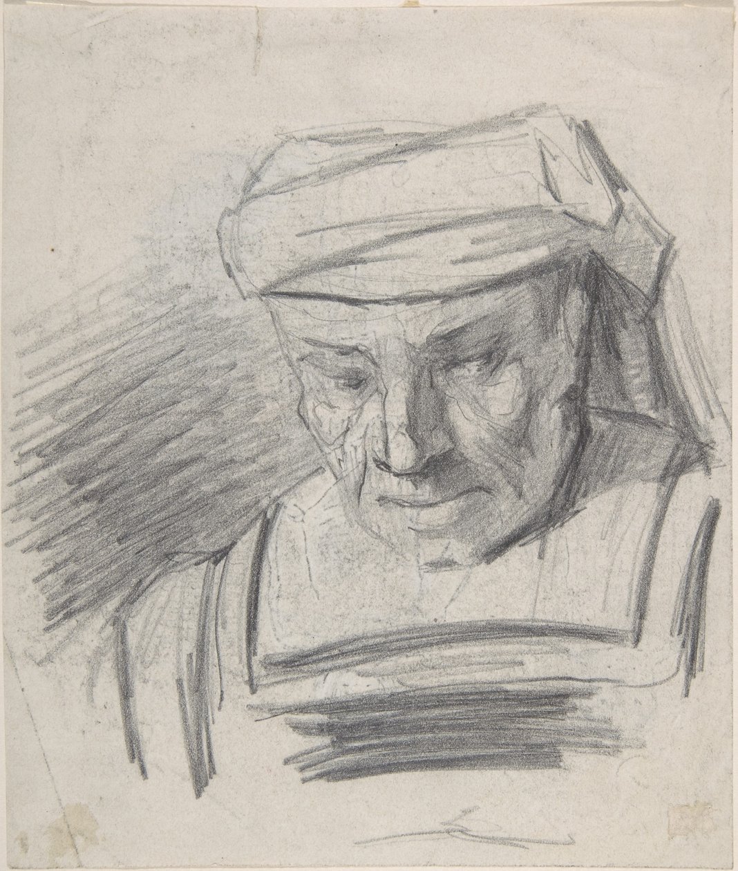 Hlava postavy s turbanem od Félicien Rops