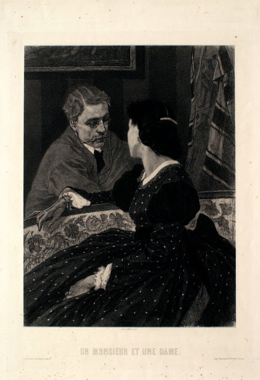 Pán a dáma od Félicien Rops