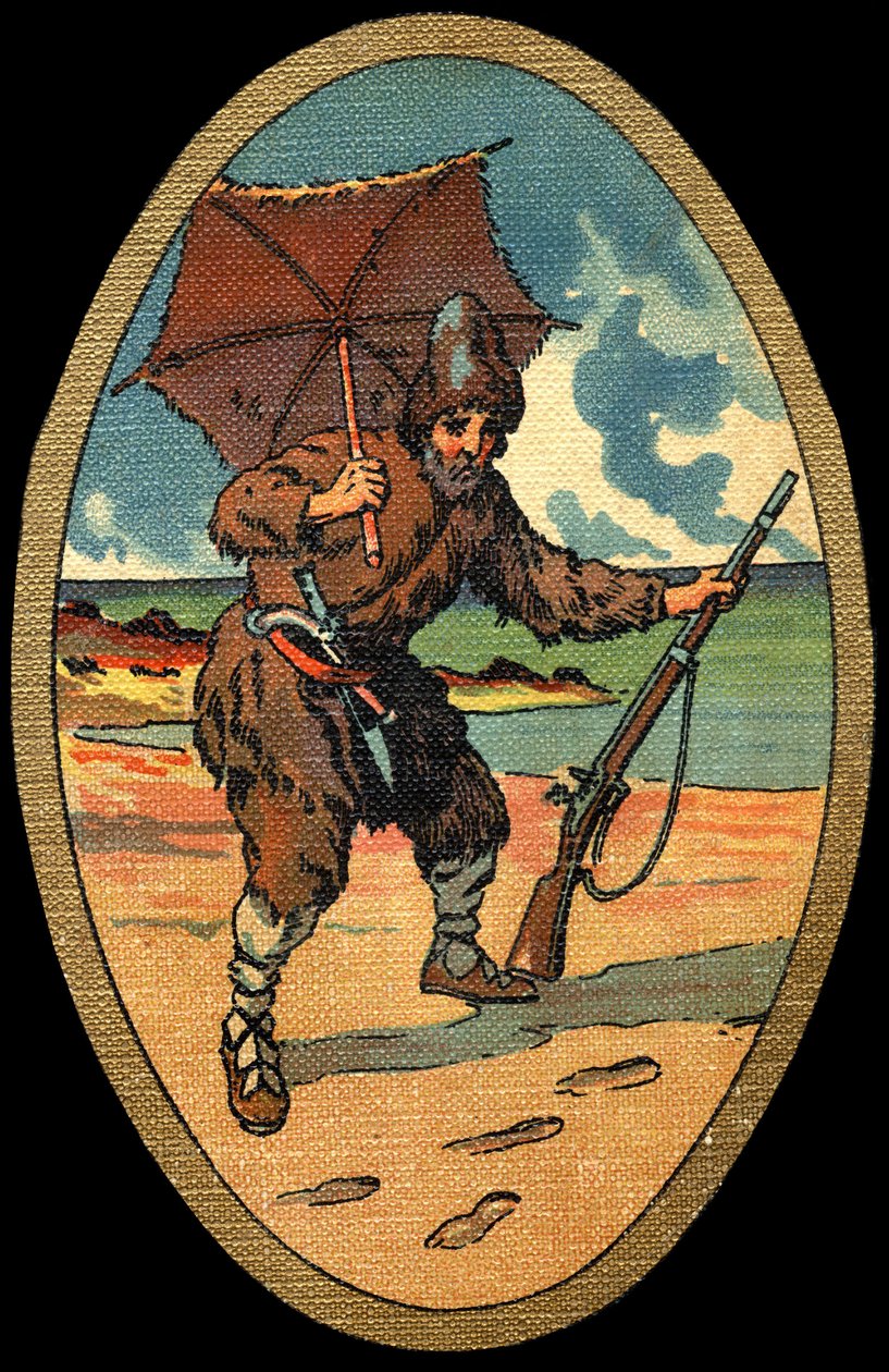 Robinson Crusoe: Ilustrace Felician MYRBACH MYRBACH RHEINFELD (1853-1940) Pro knihu Daniel Defoe (De foe) Robinson Crusoe. Žádné rande. Asi 1934 od Felicien baron de Myrbach-Rheinfeld