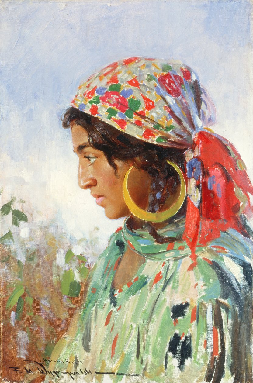 Gipsy Girl, Marusia Kwiek, kolem roku 1920 od Feliks Michal Wygrzywalski