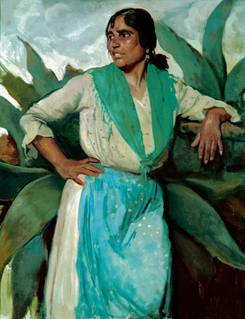 Cikánka, kolem roku 1929 (olej na plátně) od Felipe Abarzuza y Rodriguez de Arias