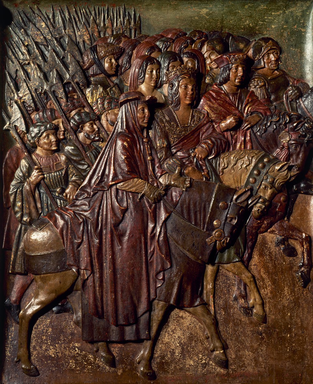 Katoličtí králové obdrží klíče od Granady (dřevo) od Felipe Bigarny or Vigarny