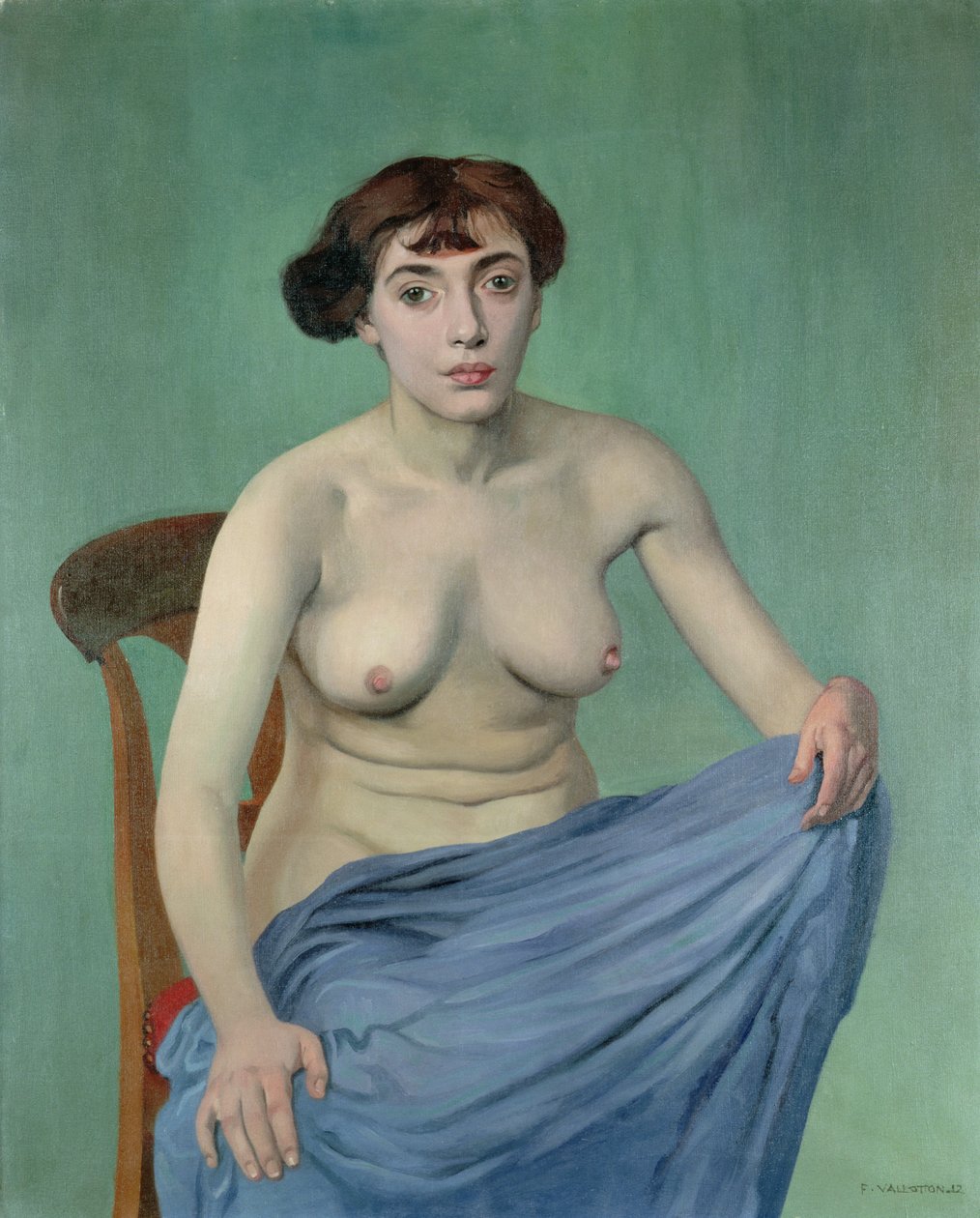 Akt z modré látky od Felix Edouard Vallotton