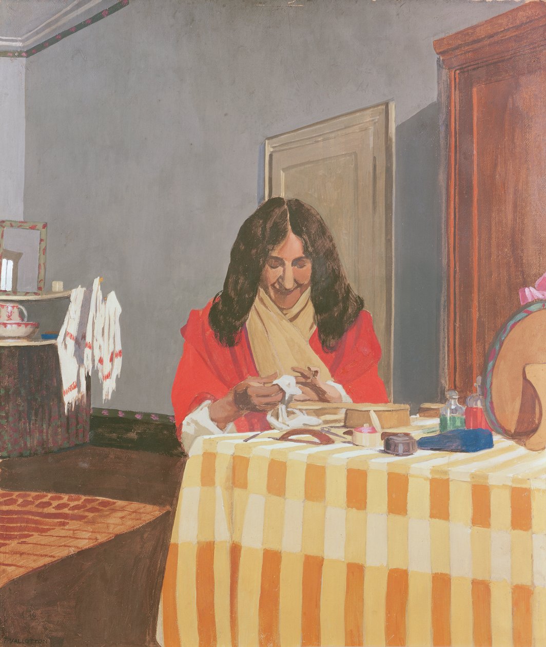 Portrét paní Vallottonové od Felix Edouard Vallotton