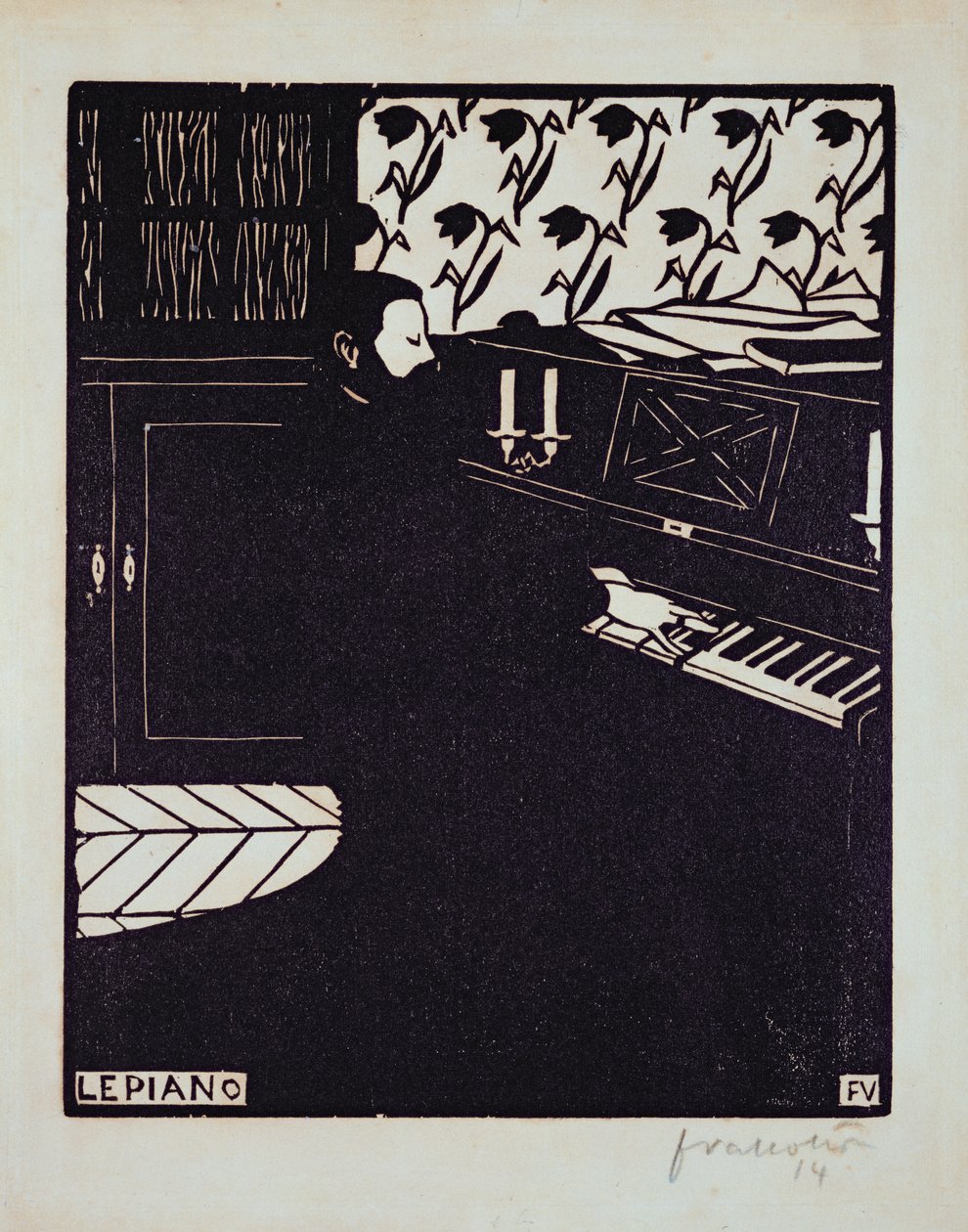 Piano, 1914 od Felix Edouard Vallotton