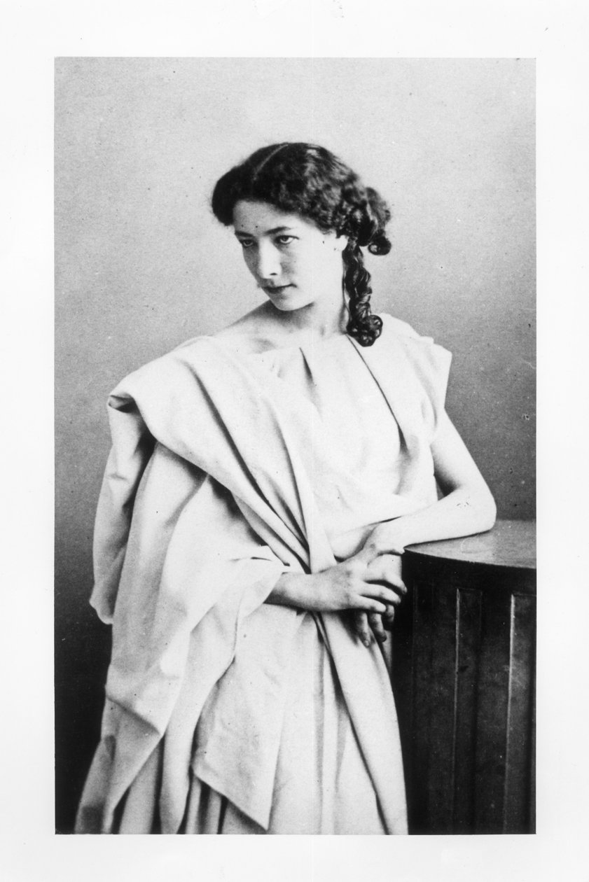Sarah Bernhardt (1844-1923) v roli Junie ve filmu Britannicus od Jeana Racina (1639-1999) kolem roku 1860 od Nadar