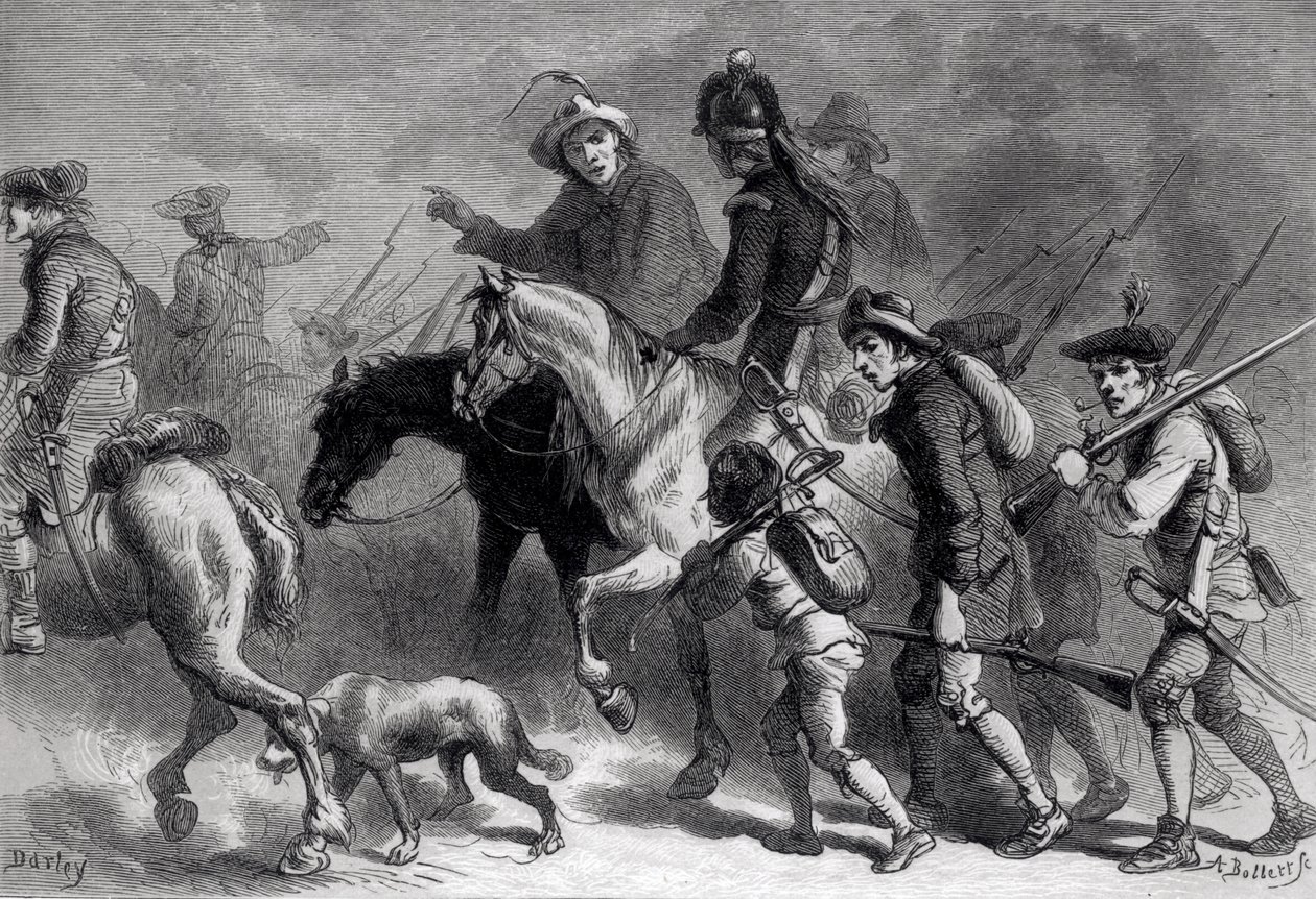 Uprising of the New England Yeomanry, engraved by A. Bollett   od Felix Octavius Carr Darley