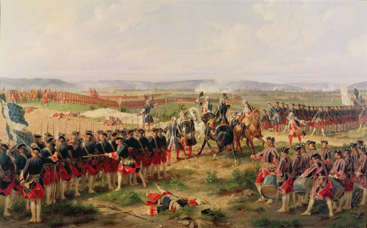 Bitva u Fontenoy, 11. května 1745: Francouzi a spojenci se střetli od Felix Philippoteaux