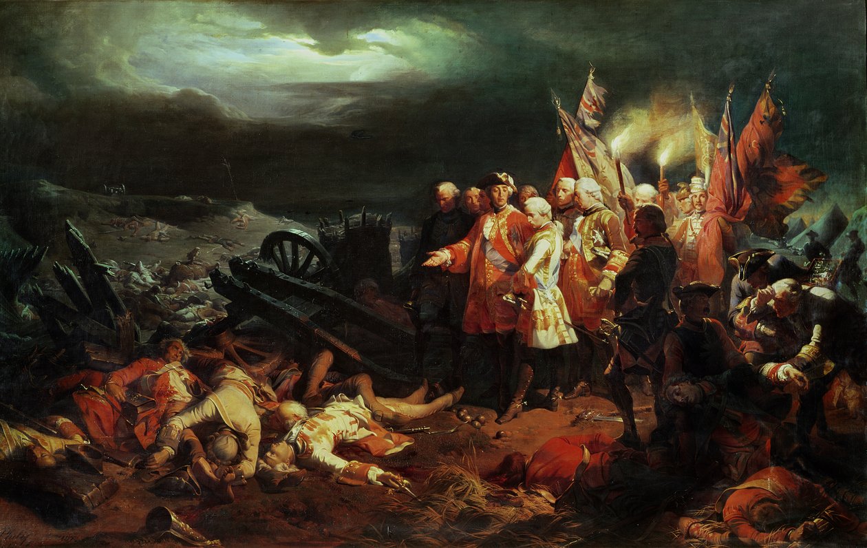 Louis XV (1710-74) Návštěva bitevního pole u Fontenoy v květnu 1745 od Felix Philippoteaux