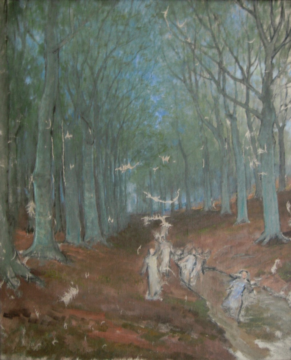 studie Grove of Trees in oil od Felix Resurreccion Hidalgo