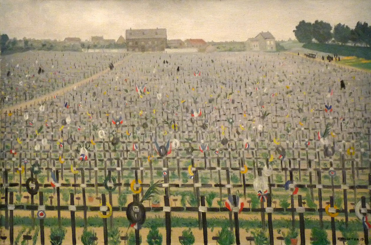 Čeština: Chalons War Cemeteryn od Felix Edouard Vallotton