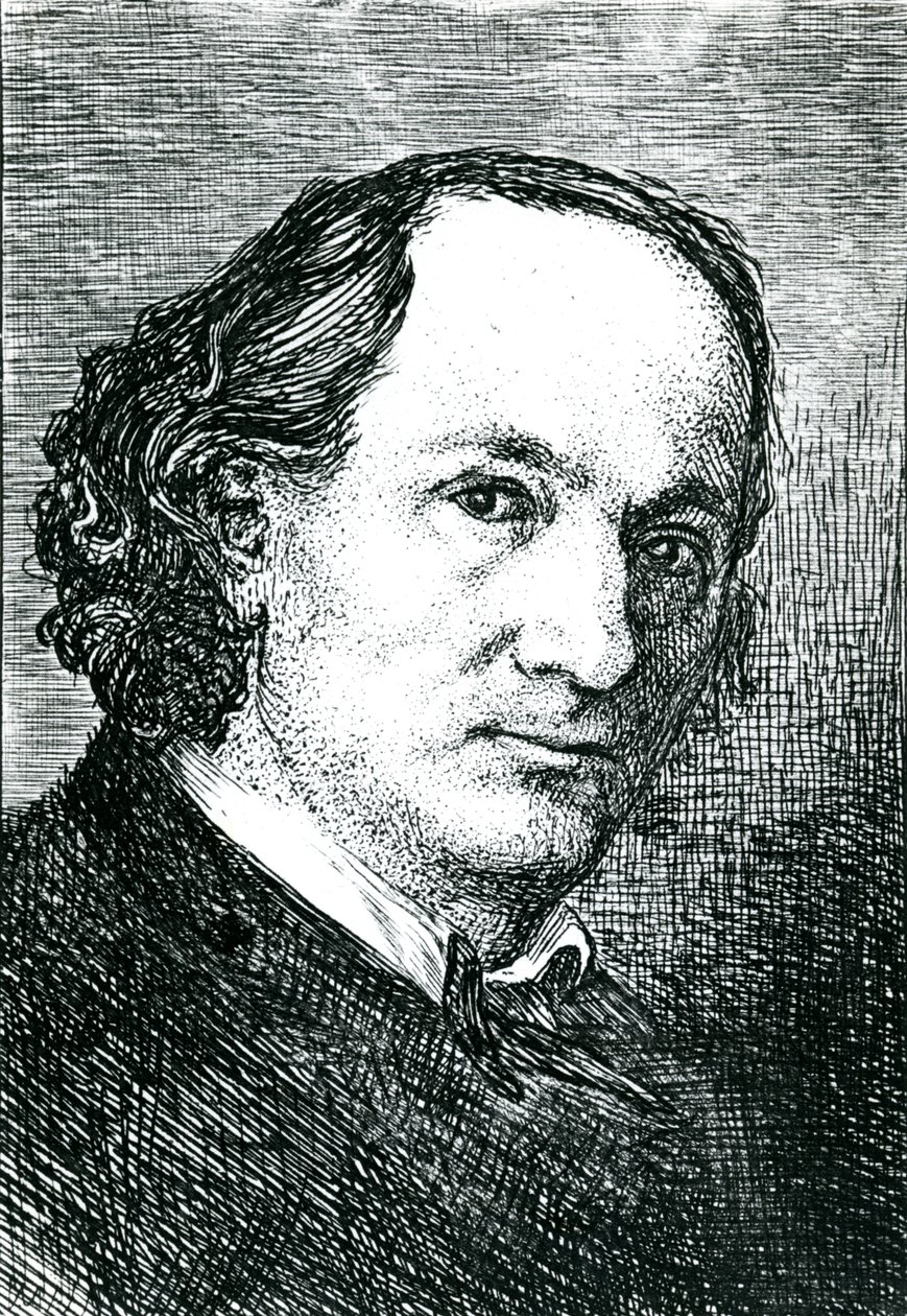 Charles Baudelaire (1821-67) (rytina) (čb foto) od Felix (after) Bracquemond